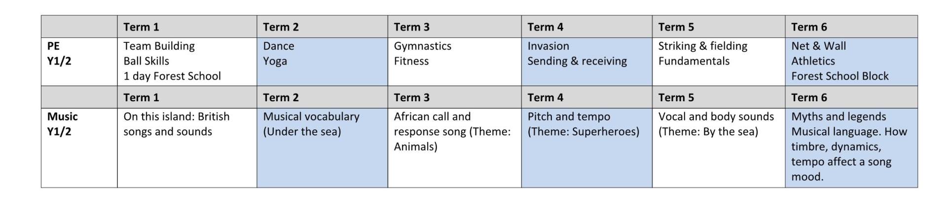 Y2 Long Term Curriculum Plan 2